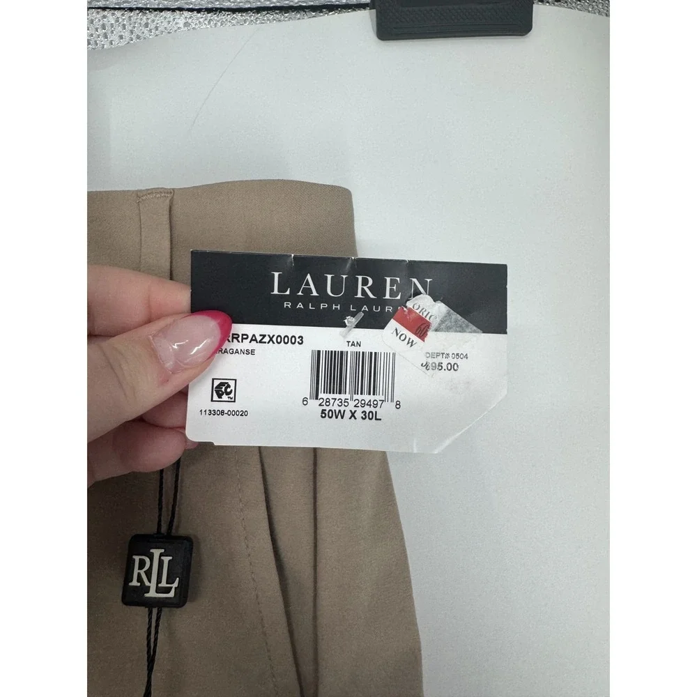 Lauren Ralph Lauren Dress Norton Active Pants 50x30 Khaki Stretch Classic Fit